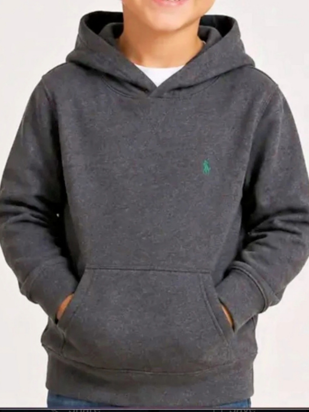 Polo Ralph Lauren Fleece Hoodie Boys Size 7 Gray